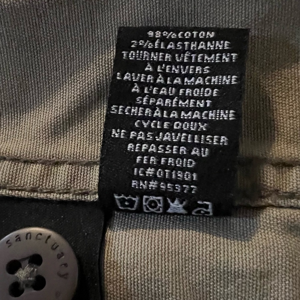 Sanctuary Women's M Camouflage Button Up Casual Utility Jacket/Shacket Pockets - Picture 10 of 10